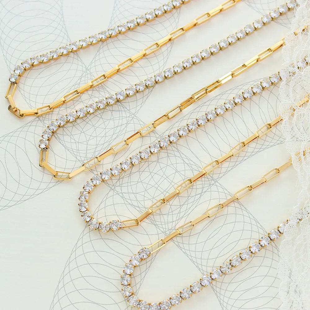 Zircon Titanium Steel Necklace - ELY VESSA LLC