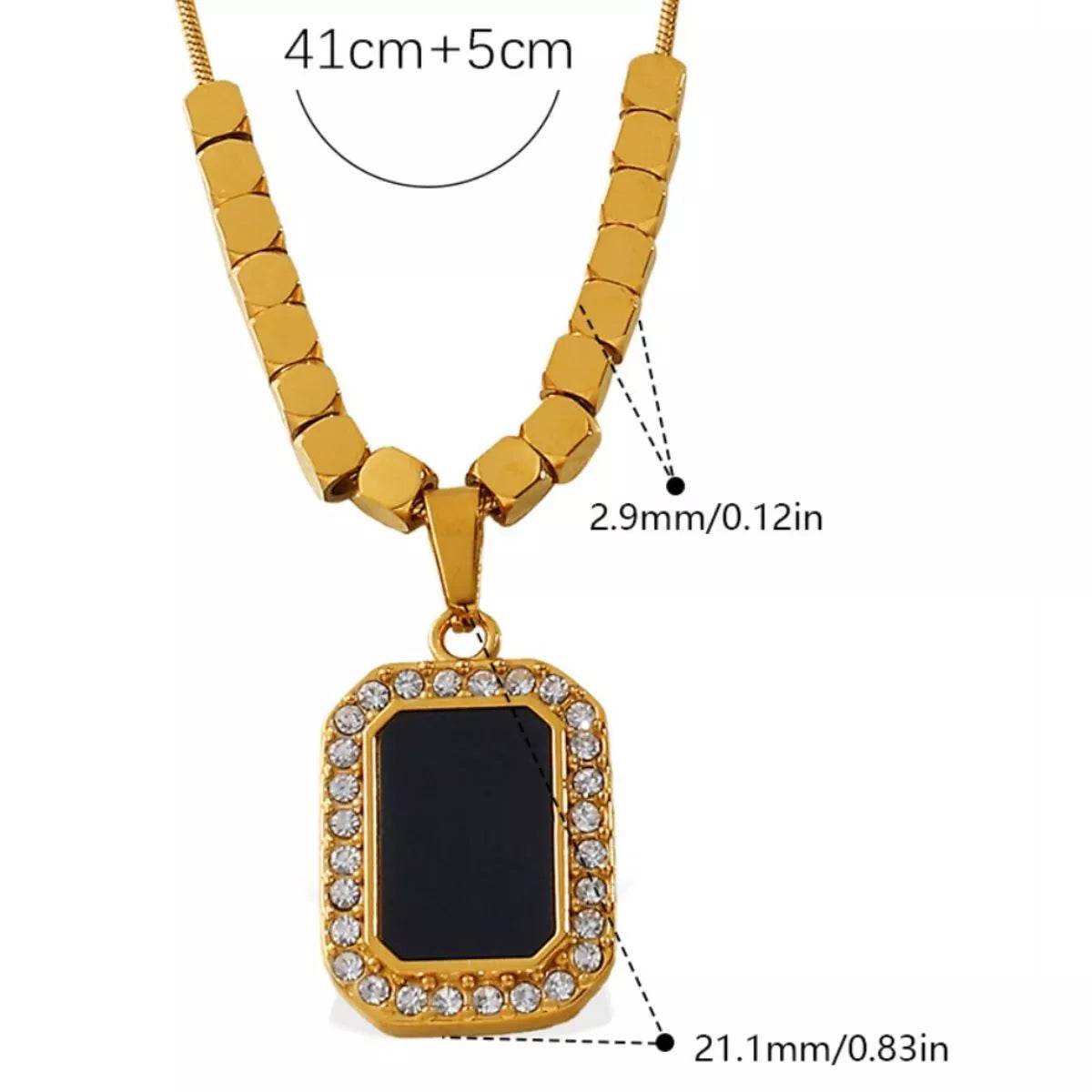 18K Gold-Plated Pendant Necklace - ELY VESSA LLC