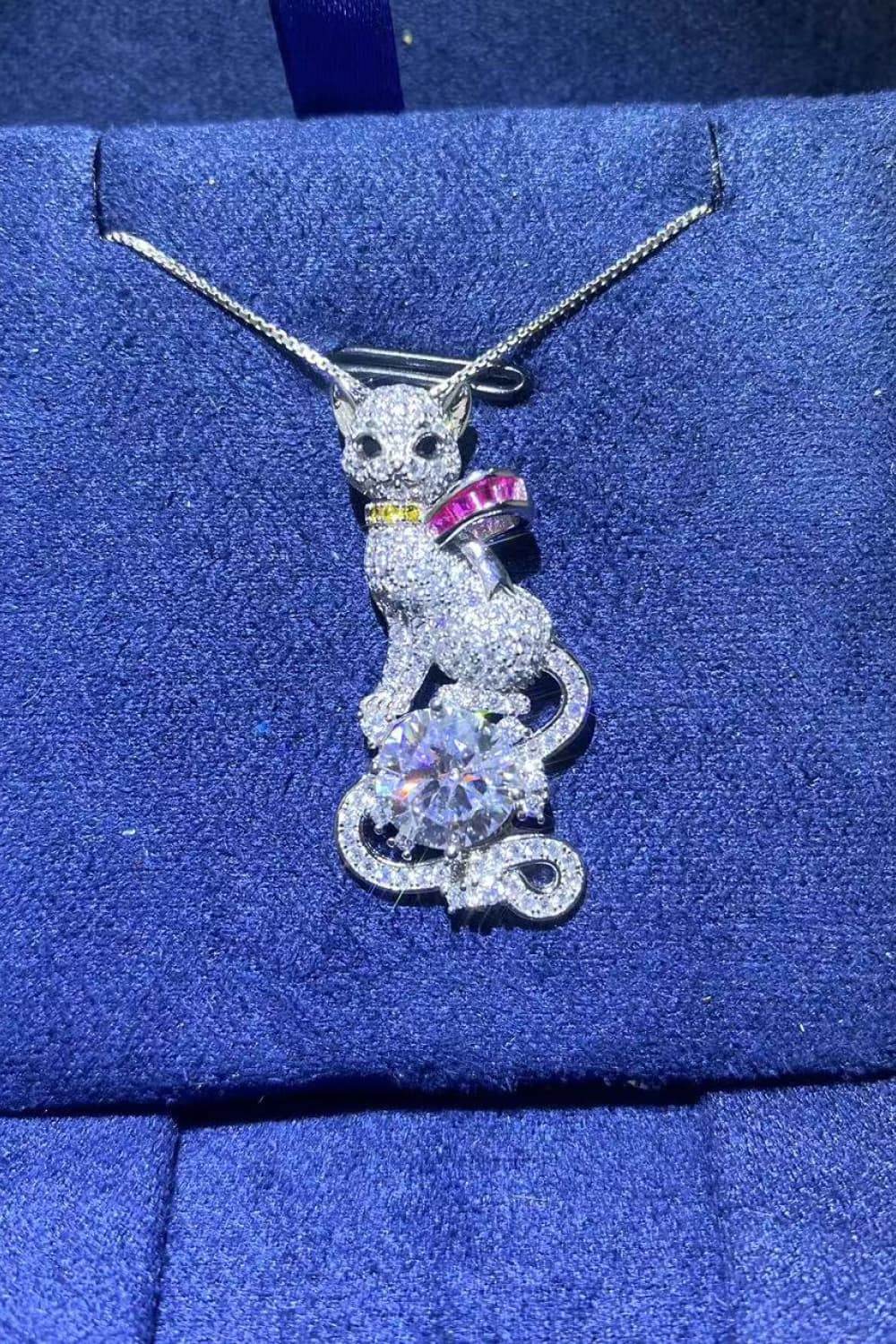 2 Carat Moissanite 925 Sterling Silver Necklace - ELY VESSA LLC