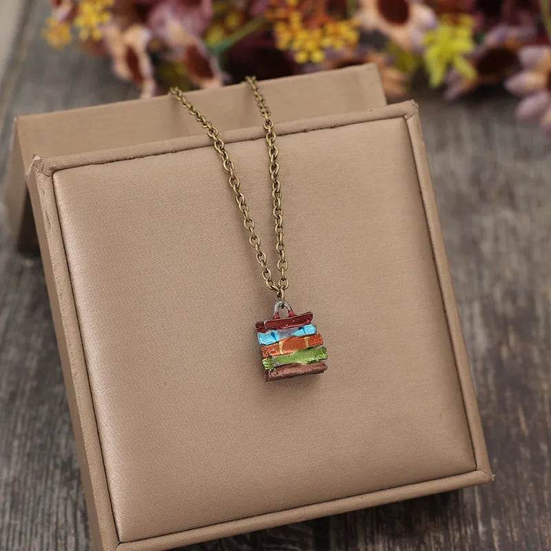Alloy Books Pendant Necklace - ELY VESSA LLC