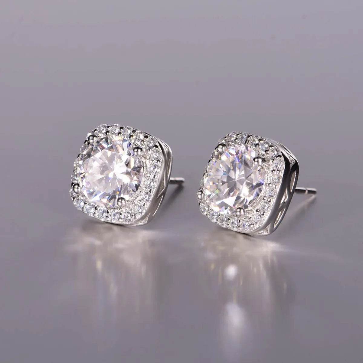 2.4 Carat Moissanite Stud Earrings - ELY VESSA LLC