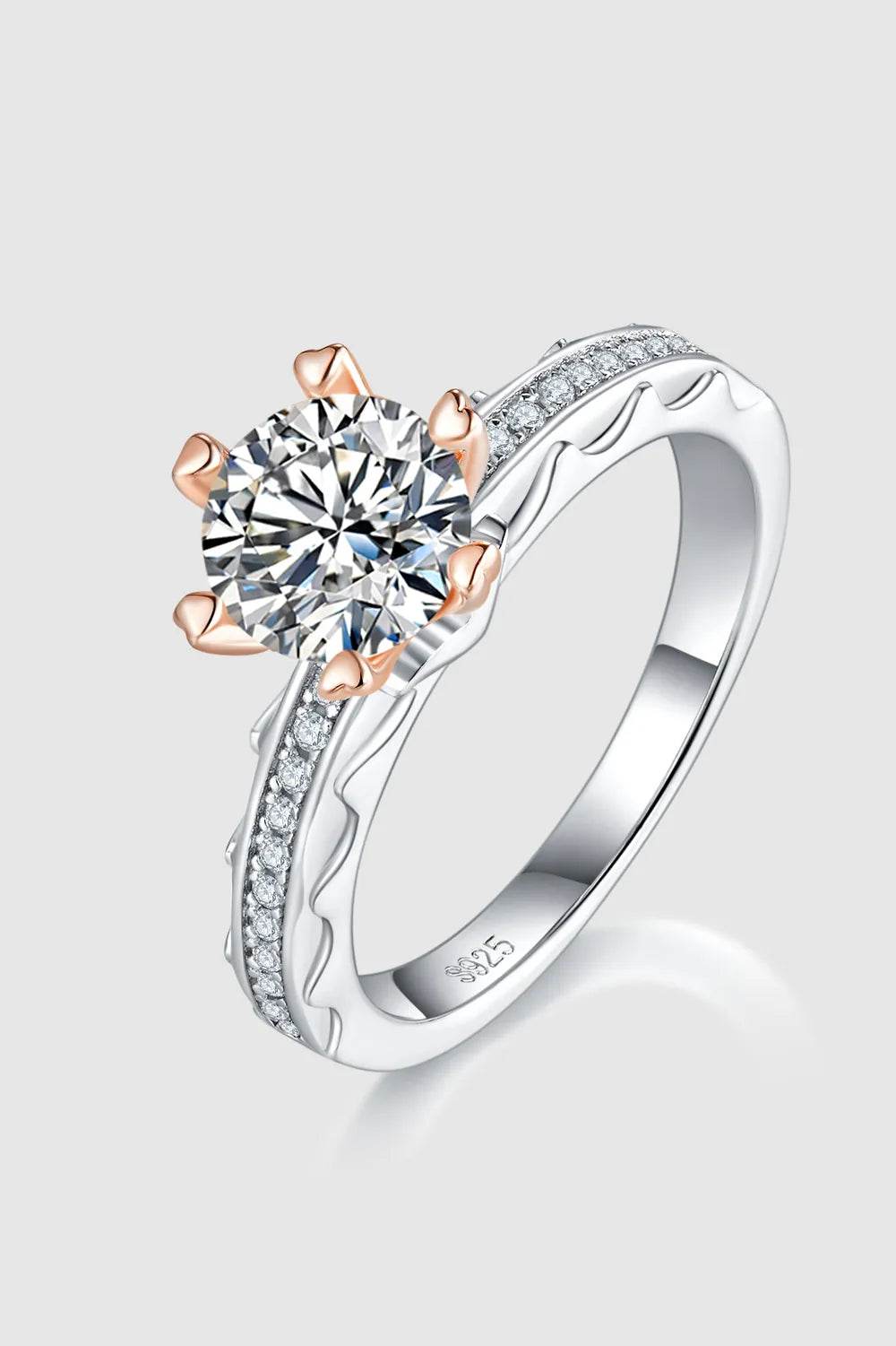 1 Carat Moissanite 925 Sterling Silver Ring - ELY VESSA LLC