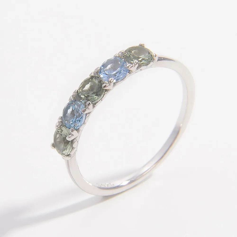 925 Sterling Silver Rhinestone Ring - ELY VESSA LLC