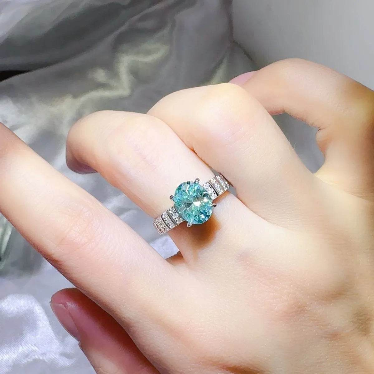 2 Carat Moissanite 925 Sterling Silver Ring - ELY VESSA LLC