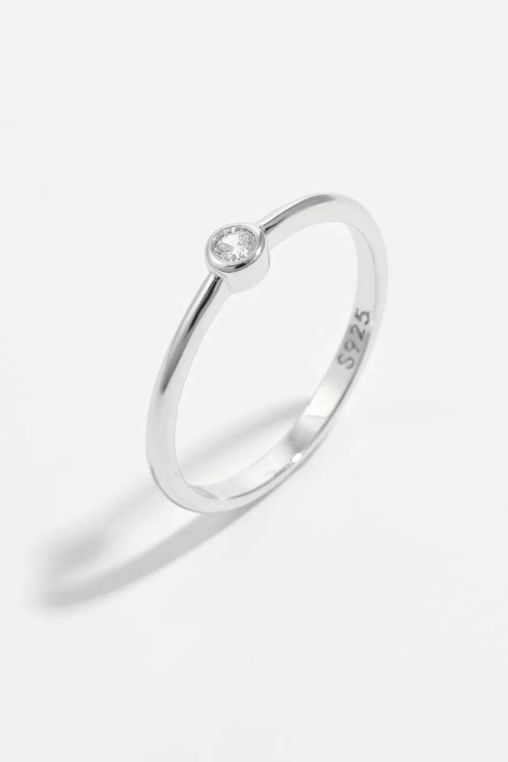925 Sterling Silver Inland Zircon Ring - ELY VESSA LLC
