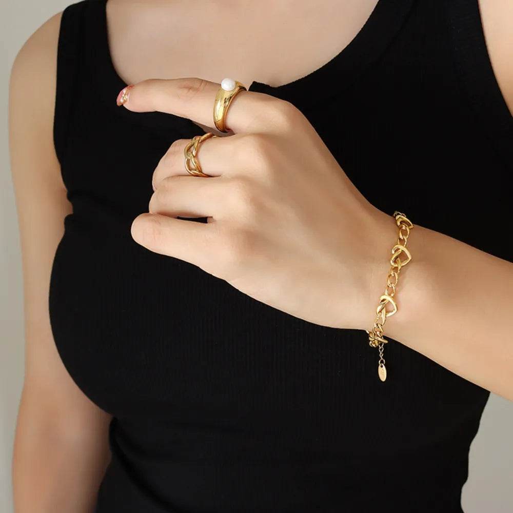 18K Gold-Plated Titanium Steel Bracelet - ELY VESSA LLC