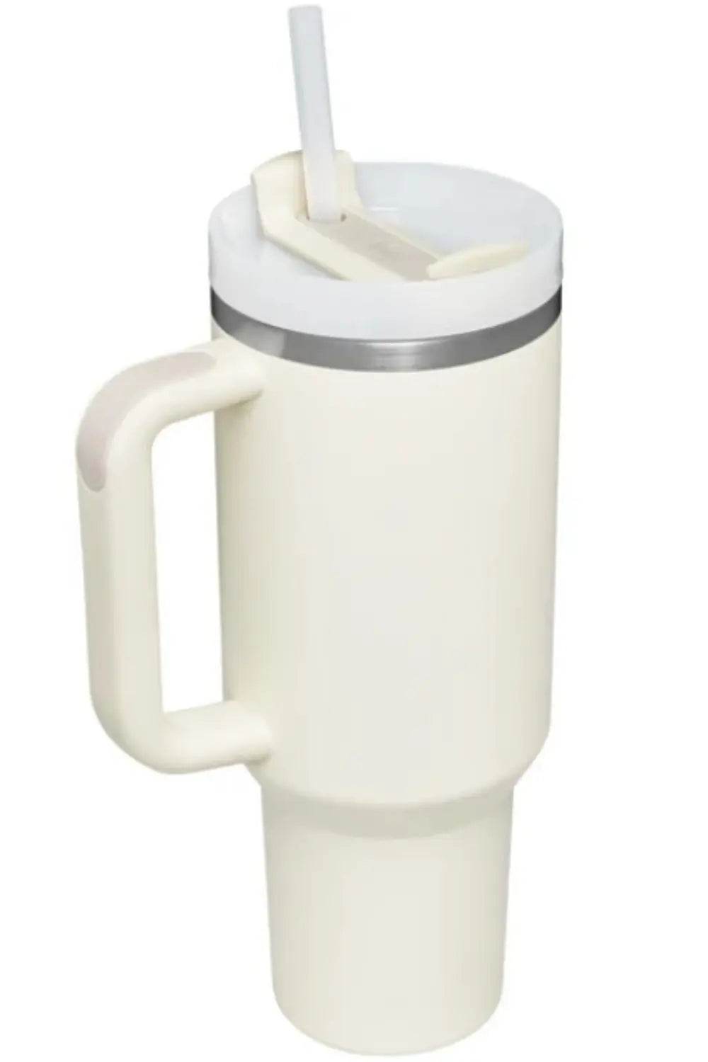 Stainless Steel Tumbler with Upgraded Handle and Straw - ELY VESSA LLC