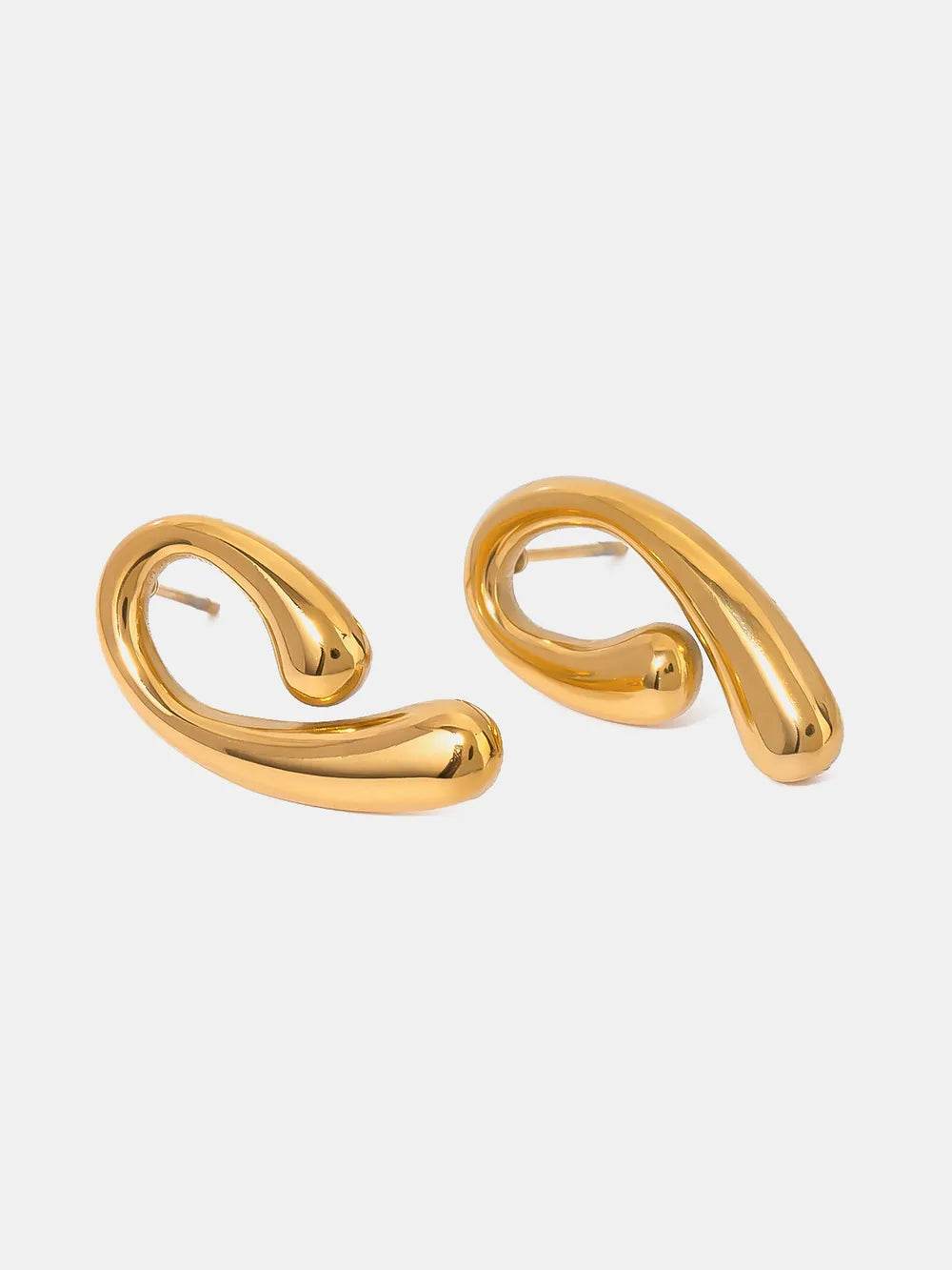 18K Gold-Plated Stainless Steel Geometric Shape Earrings - ELY VESSA LLC