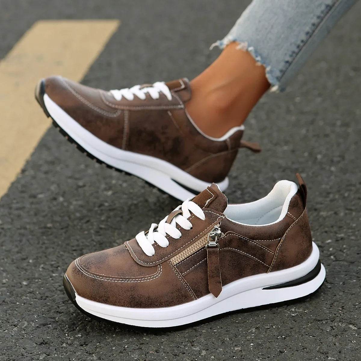 Lace Up Platform Athletic - ELY VESSA LLC