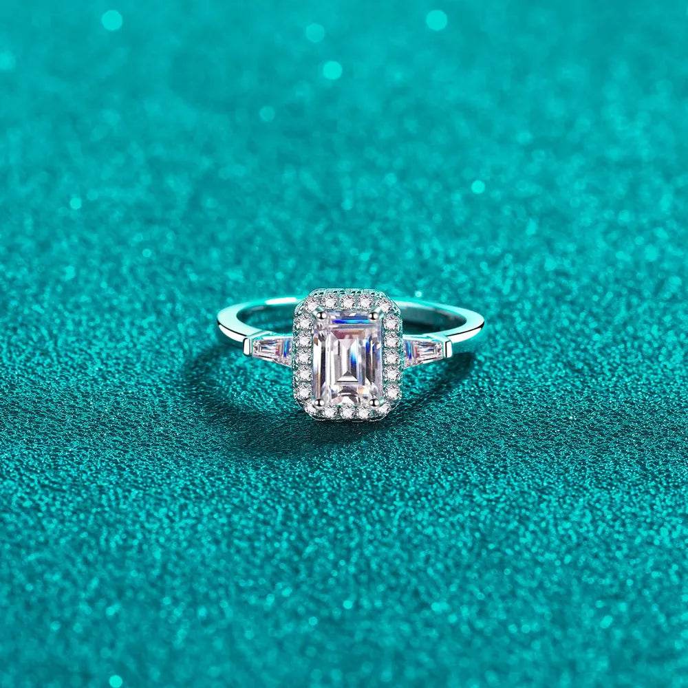 1 Carat Moissanite 925 Sterling Silver Ring - ELY VESSA LLC