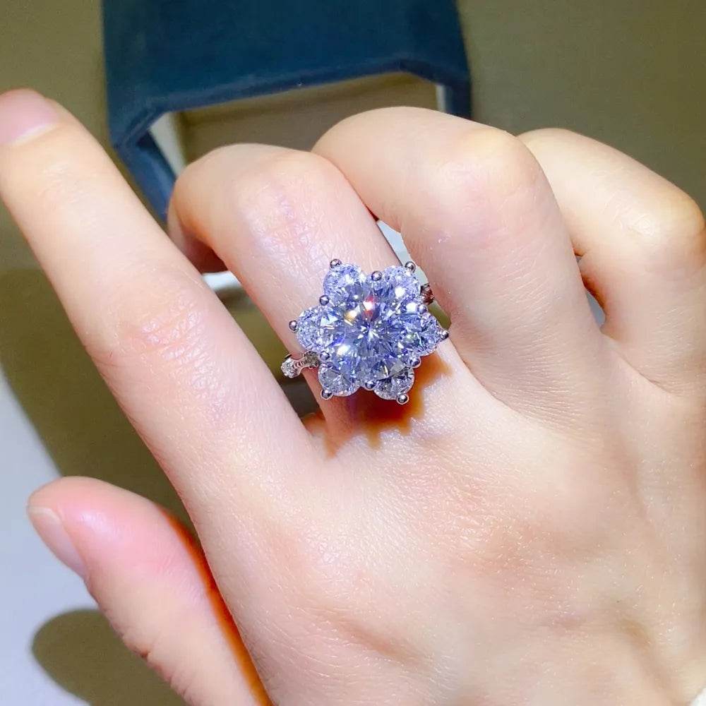5 Carat Moissanite 925 Sterling Silver Ring - ELY VESSA LLC