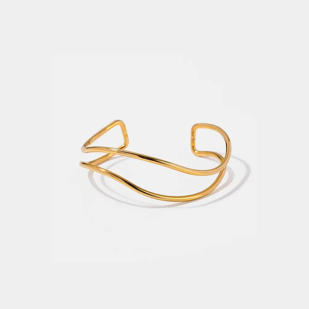 Minimalist Stainless Steel Cuff Bracelet - ELY VESSA LLC