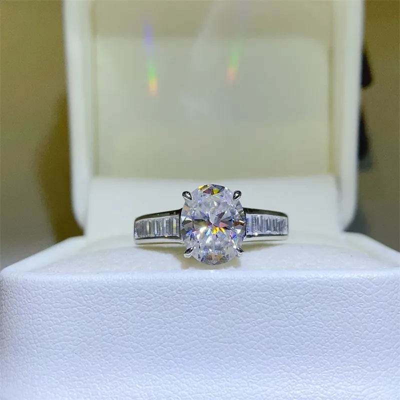 3 Carat Moissanite 925 Sterling Silver Ring - ELY VESSA LLC
