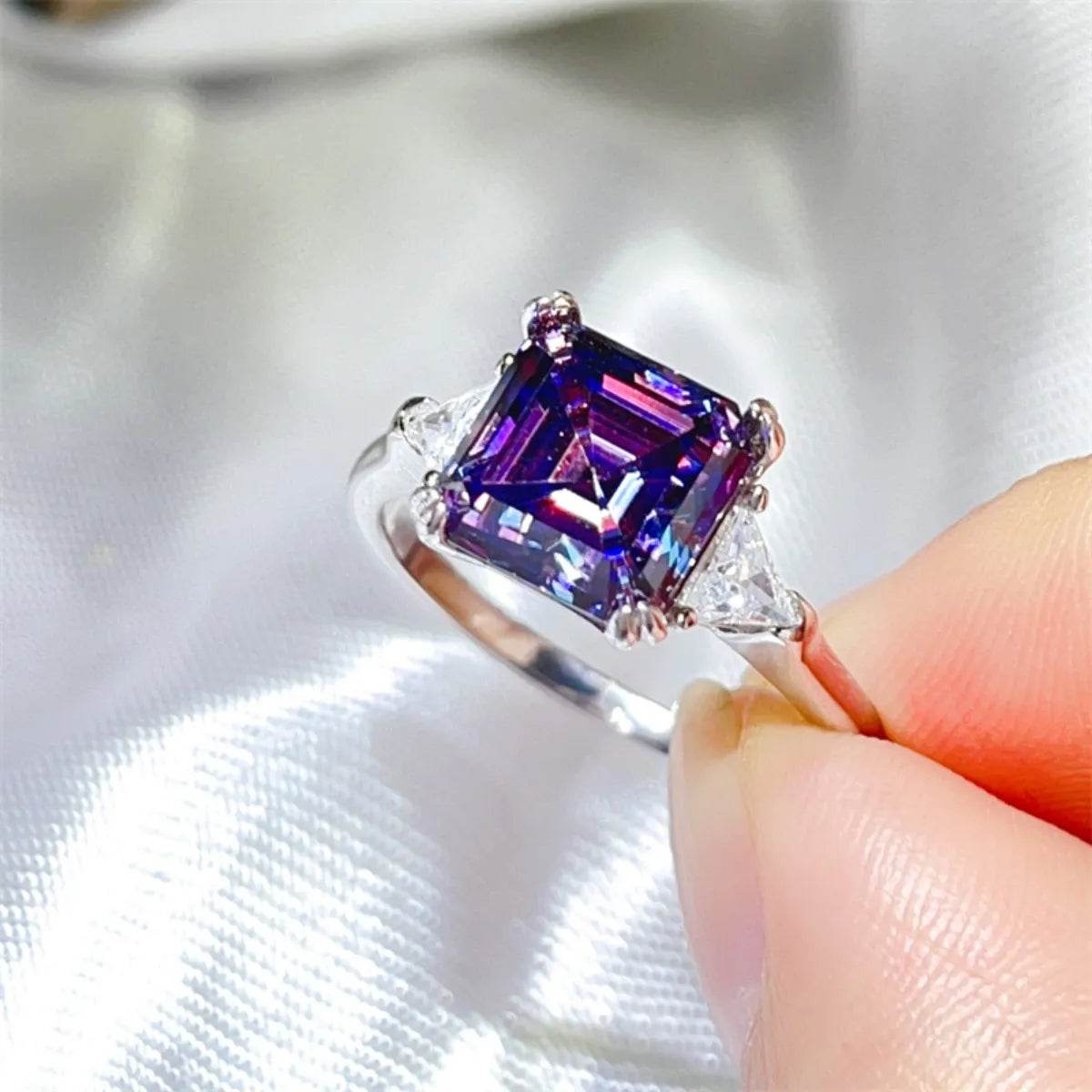 3 Carat Moissanite 925 Sterling Silver Ring - ELY VESSA LLC