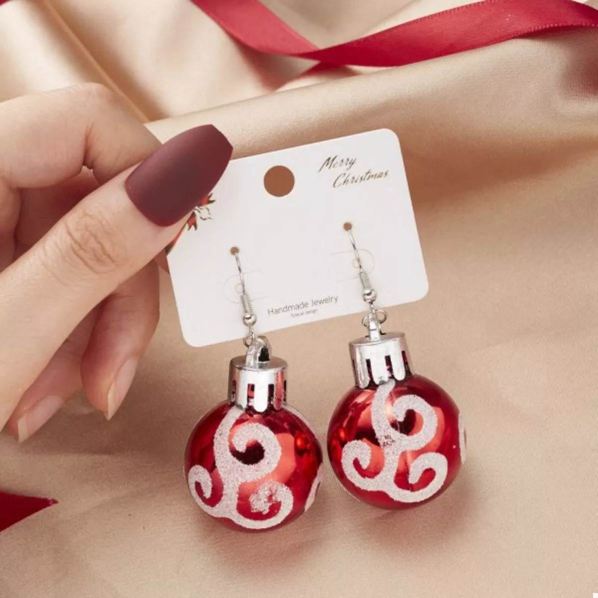 Christmas Ball Drop Earrings - ELY VESSA LLC