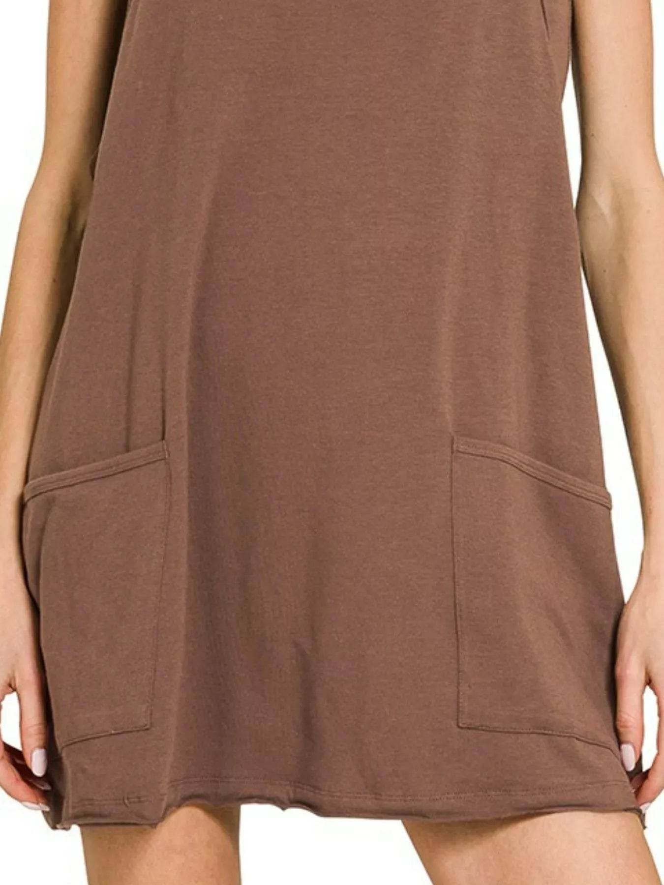 Zenana Cami Mini Dress with Built-in Romper Liner - ELY VESSA LLC