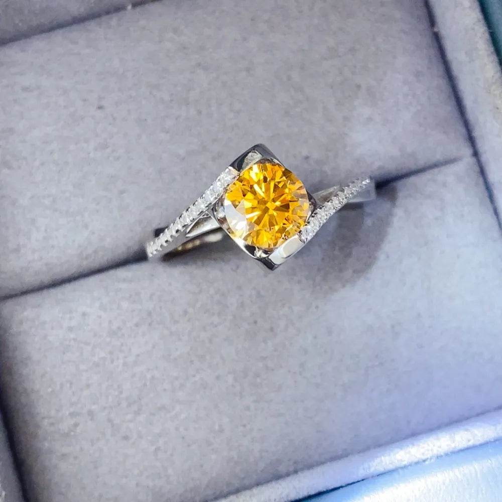 1 Carat Moissanite 925 Sterling Silver Ring - ELY VESSA LLC