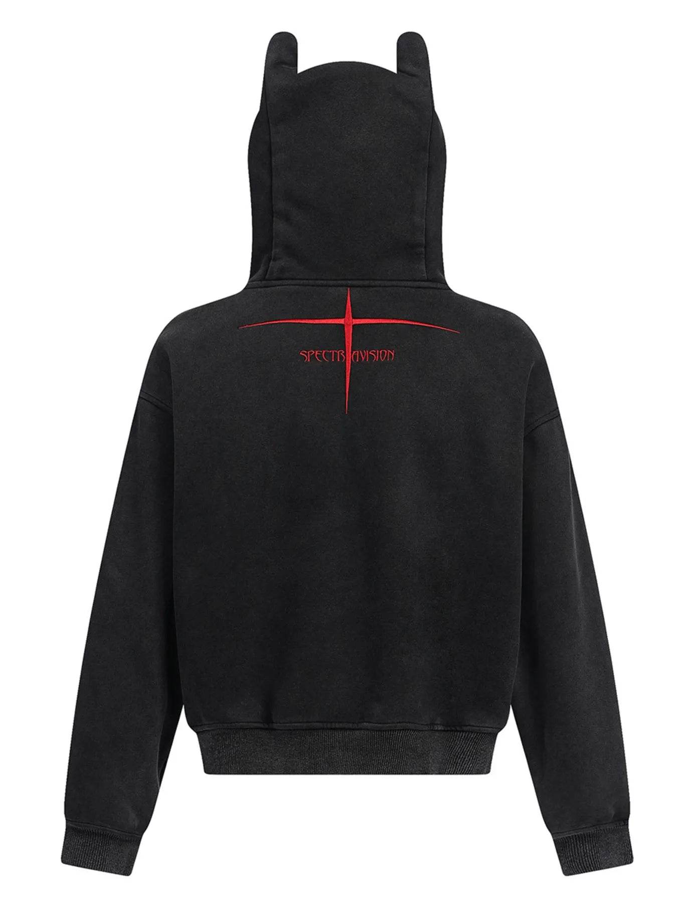 Men's Devil Horn Zip-Up Hoodie - ELY VESSA LLC