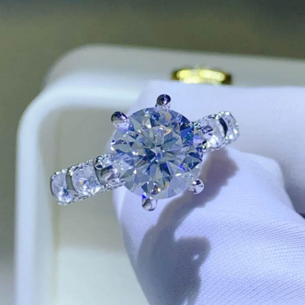 3 Carat Moissanite 925 Sterling Silver Ring - ELY VESSA LLC