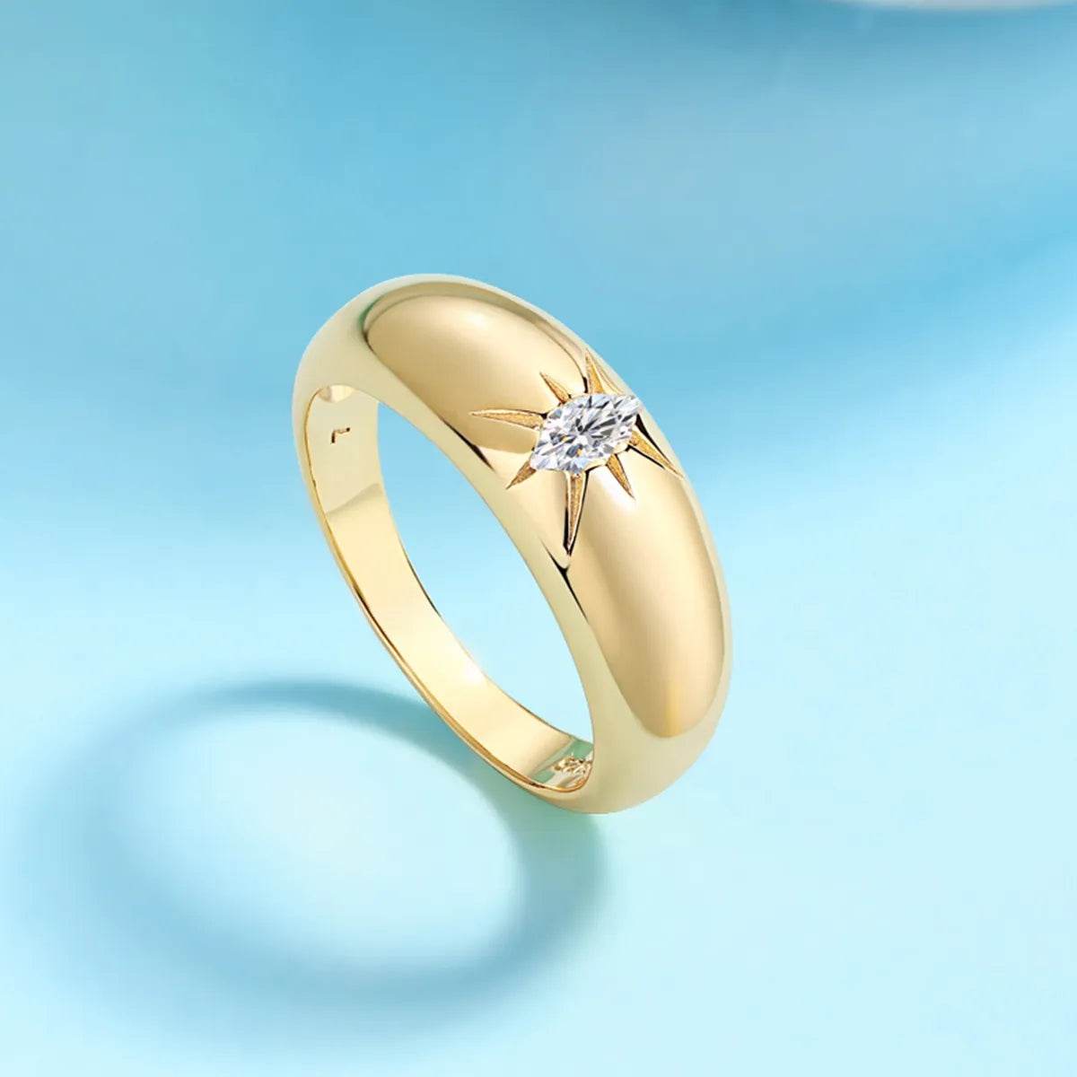 925 Sterling Silver Moissanite Ring - ELY VESSA LLC