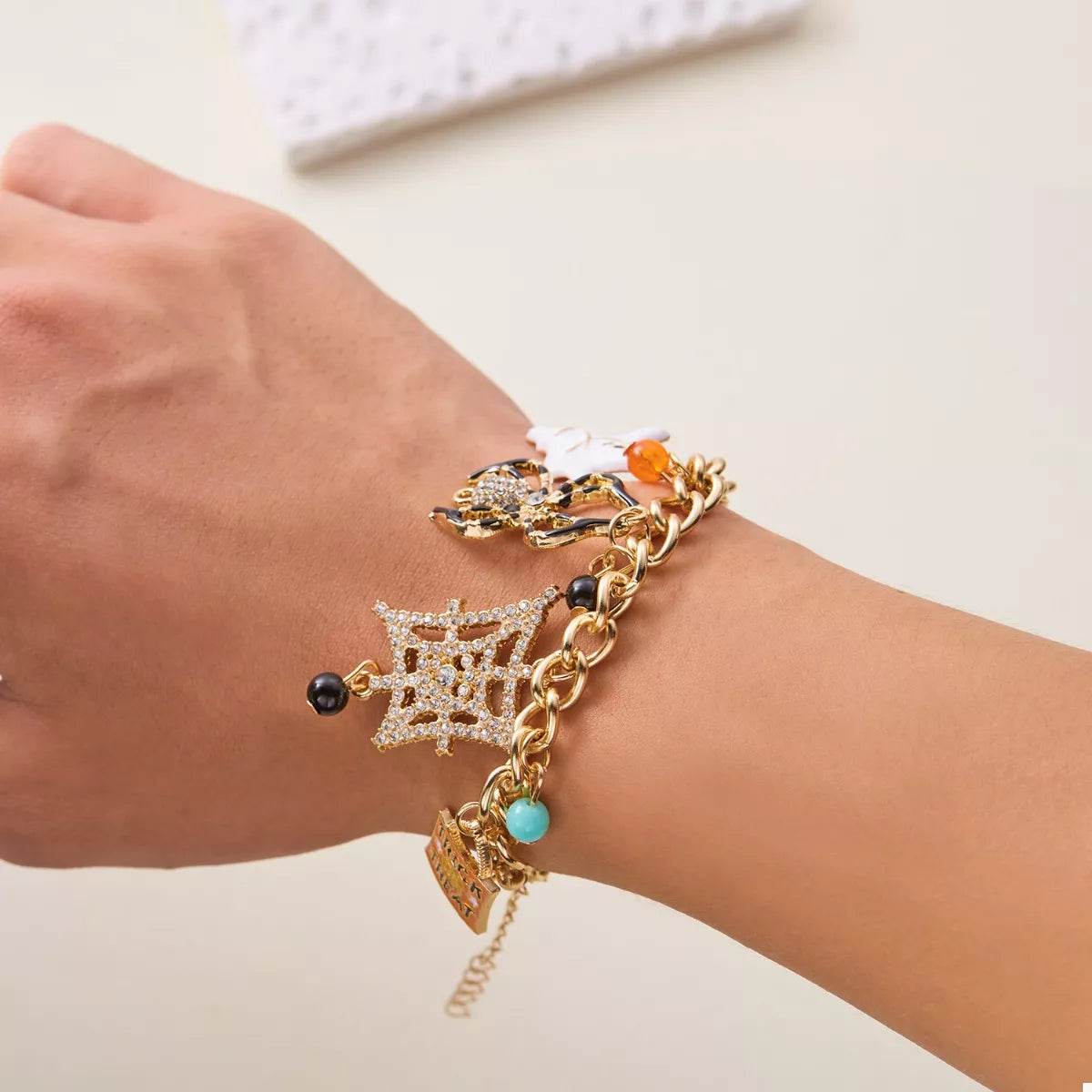 18K Gold-Plated Halloween Theme Bracelet - ELY VESSA LLC