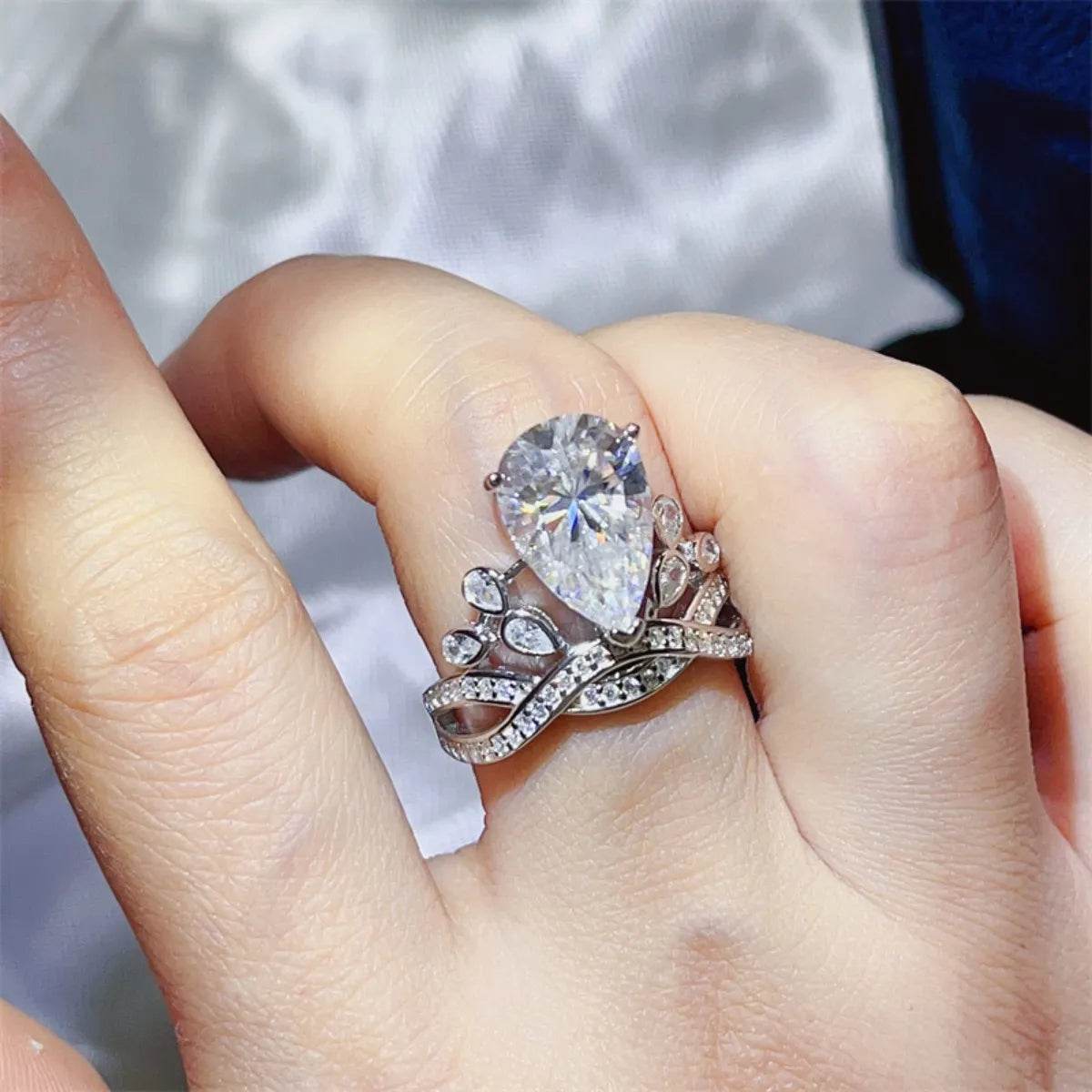 5 Carat Moissanite 925 Sterling Silver Ring - ELY VESSA LLC