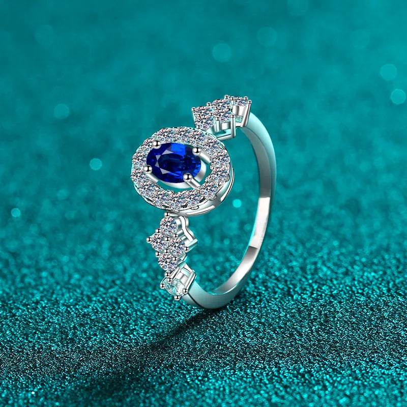 925 Sterling Silver Moissanite Ring - ELY VESSA LLC