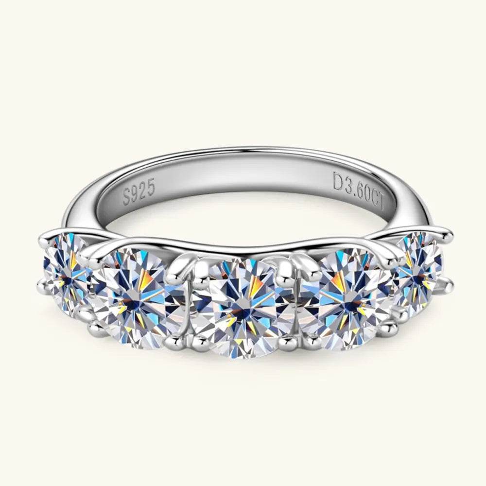 3.6 Carat Moissanite 925 Sterling Silver Ring - ELY VESSA LLC