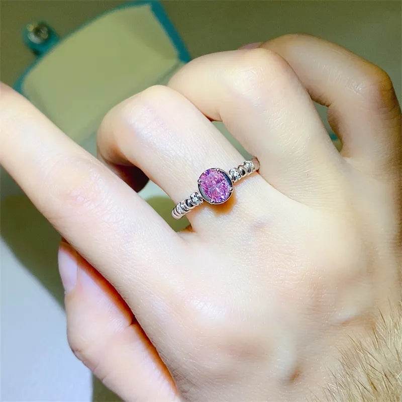 1 Carat Moissanite 925 Sterling Silver Ring - ELY VESSA LLC