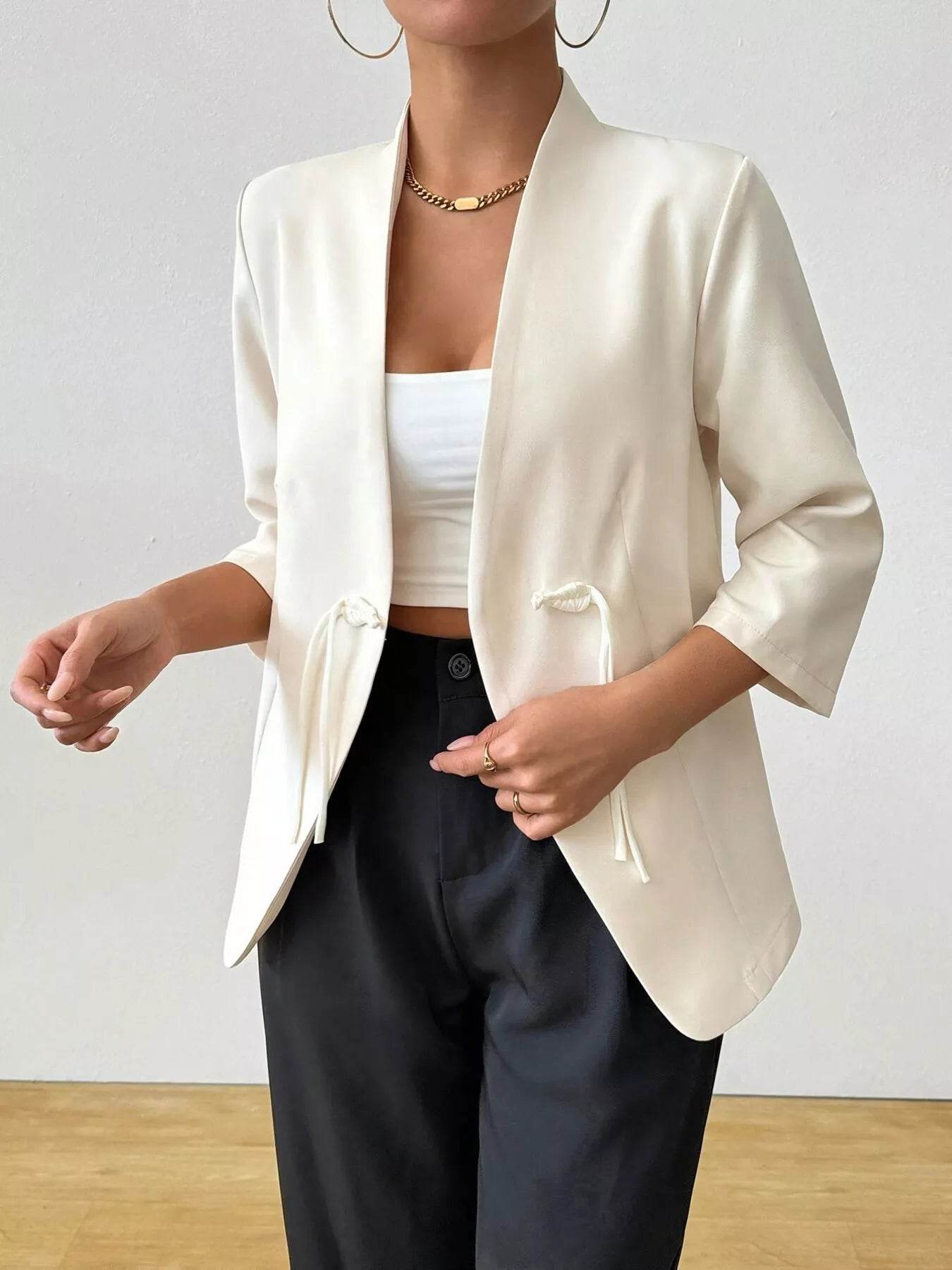 Three-Quarter Sleeves Blazer - ELY VESSA LLC