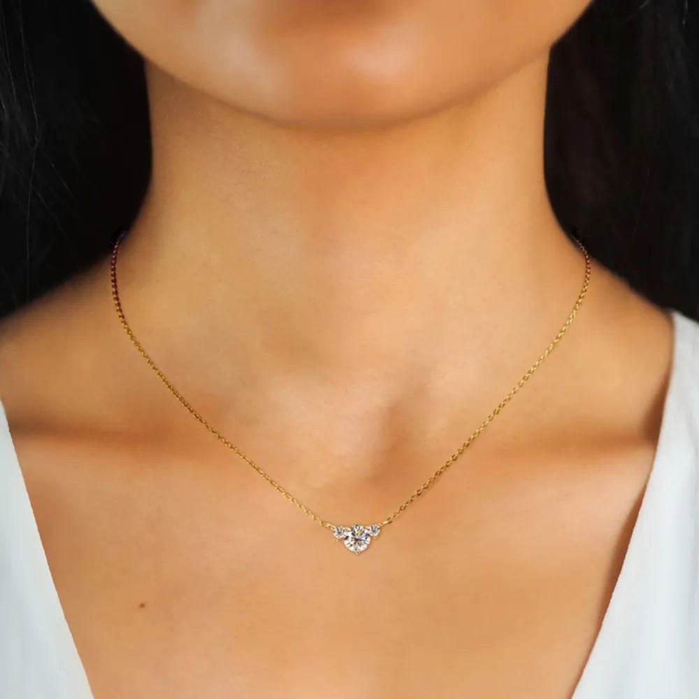 1.2 Carat Moissanite 925 Sterling Silver Necklace - ELY VESSA LLC