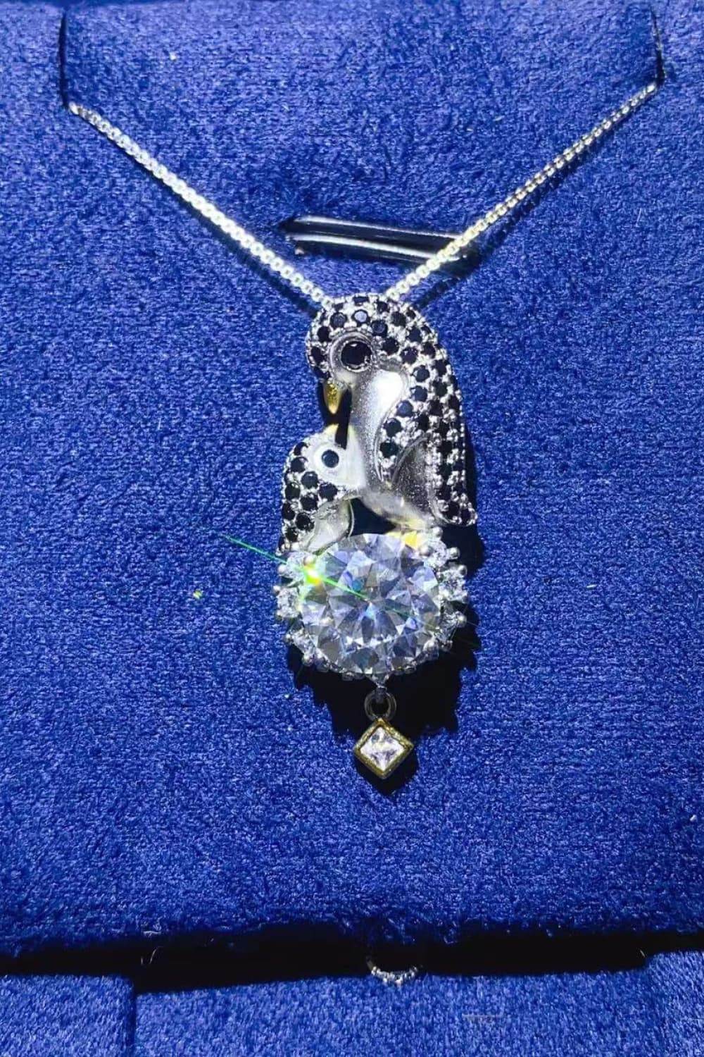 2 Carat Moissanite 925 Sterling Silver Necklace - ELY VESSA LLC