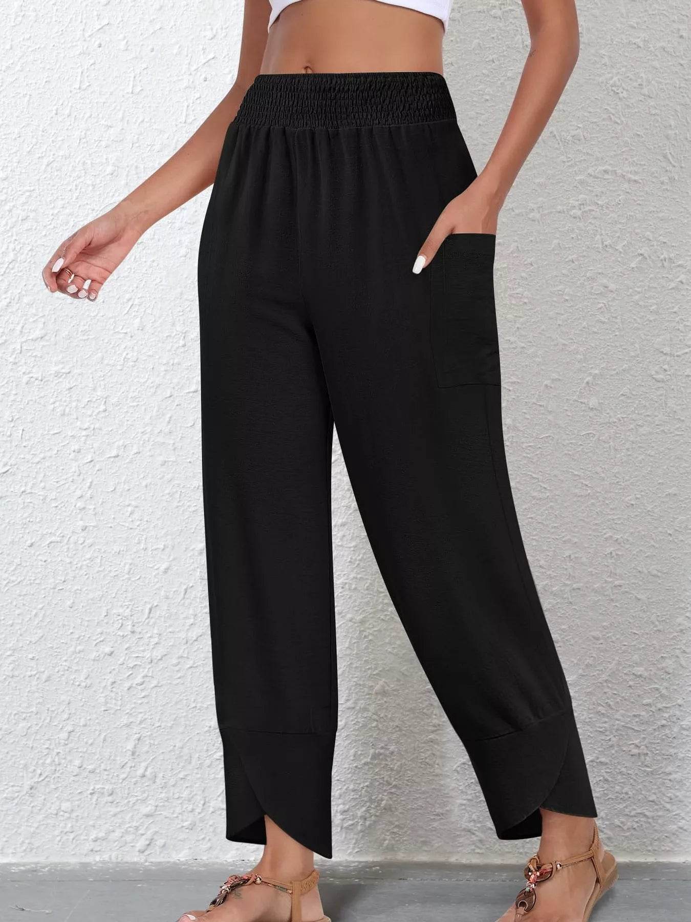 Elastic Waist Pants - ELY VESSA LLC