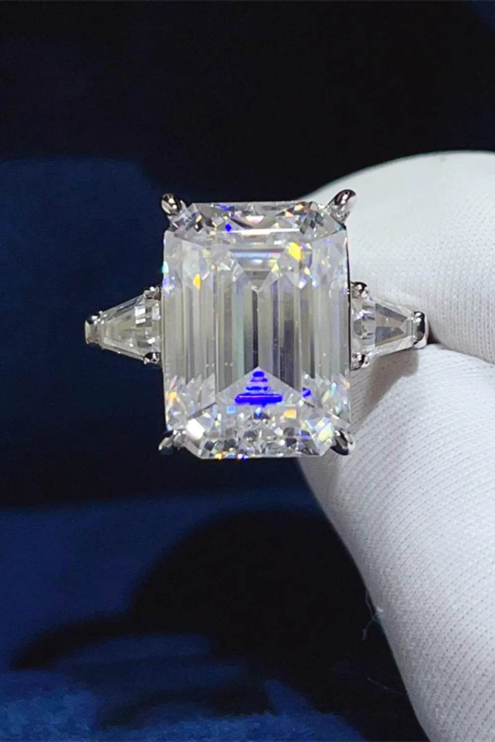 10 Carat Moissanite 925 Sterling Silver Ring - ELY VESSA LLC