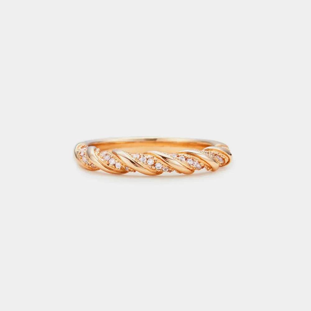 925 Sterling Silver Inlaid Zircon Ring - ELY VESSA LLC