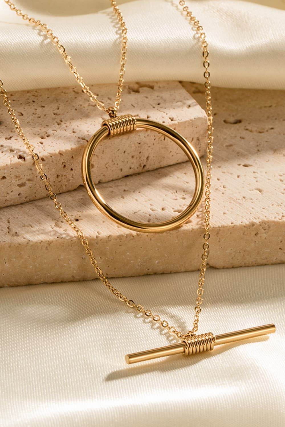 Double-Layered Stainless Steel Necklace - ELY VESSA LLC