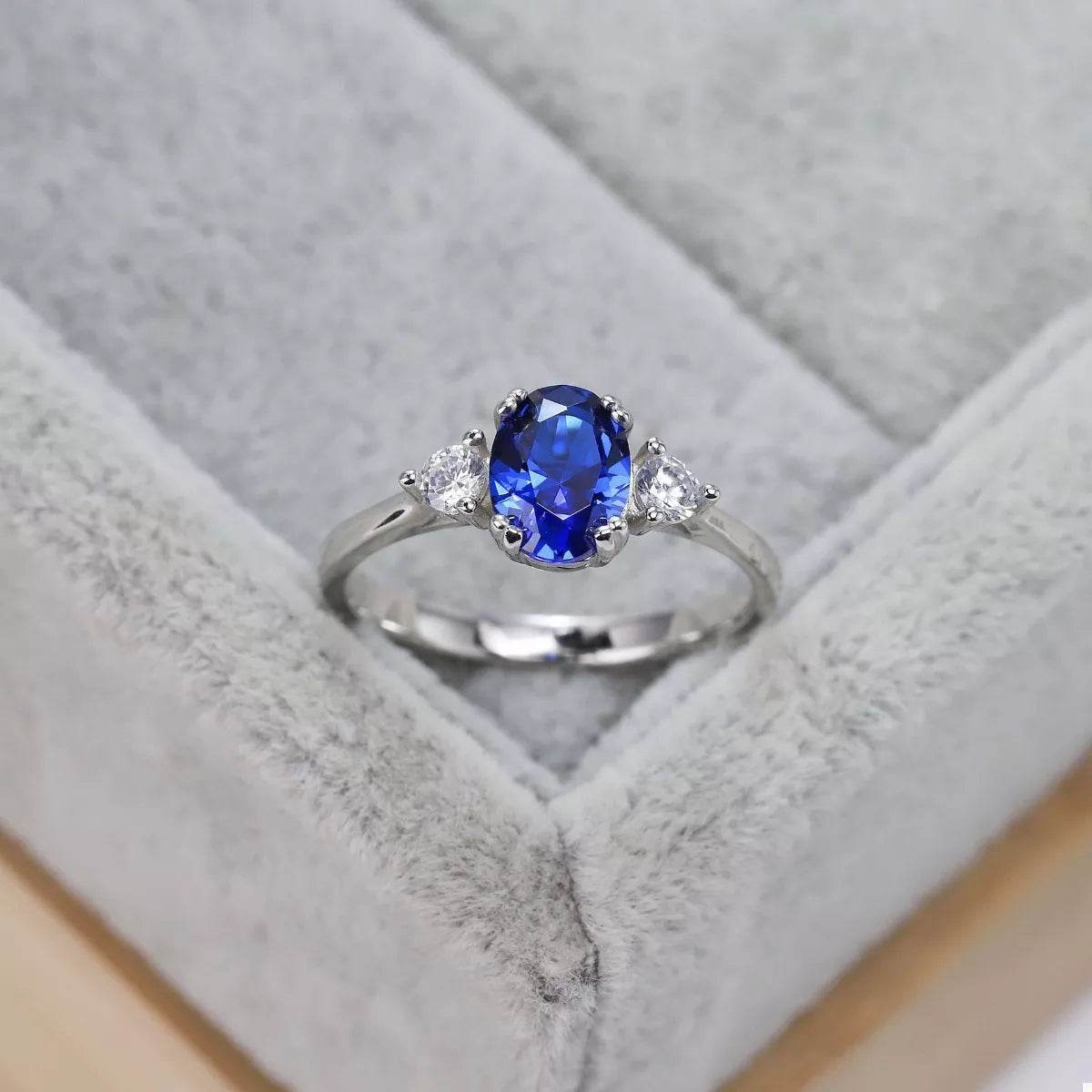 925 Sterling Silver Oval Ring - ELY VESSA LLC