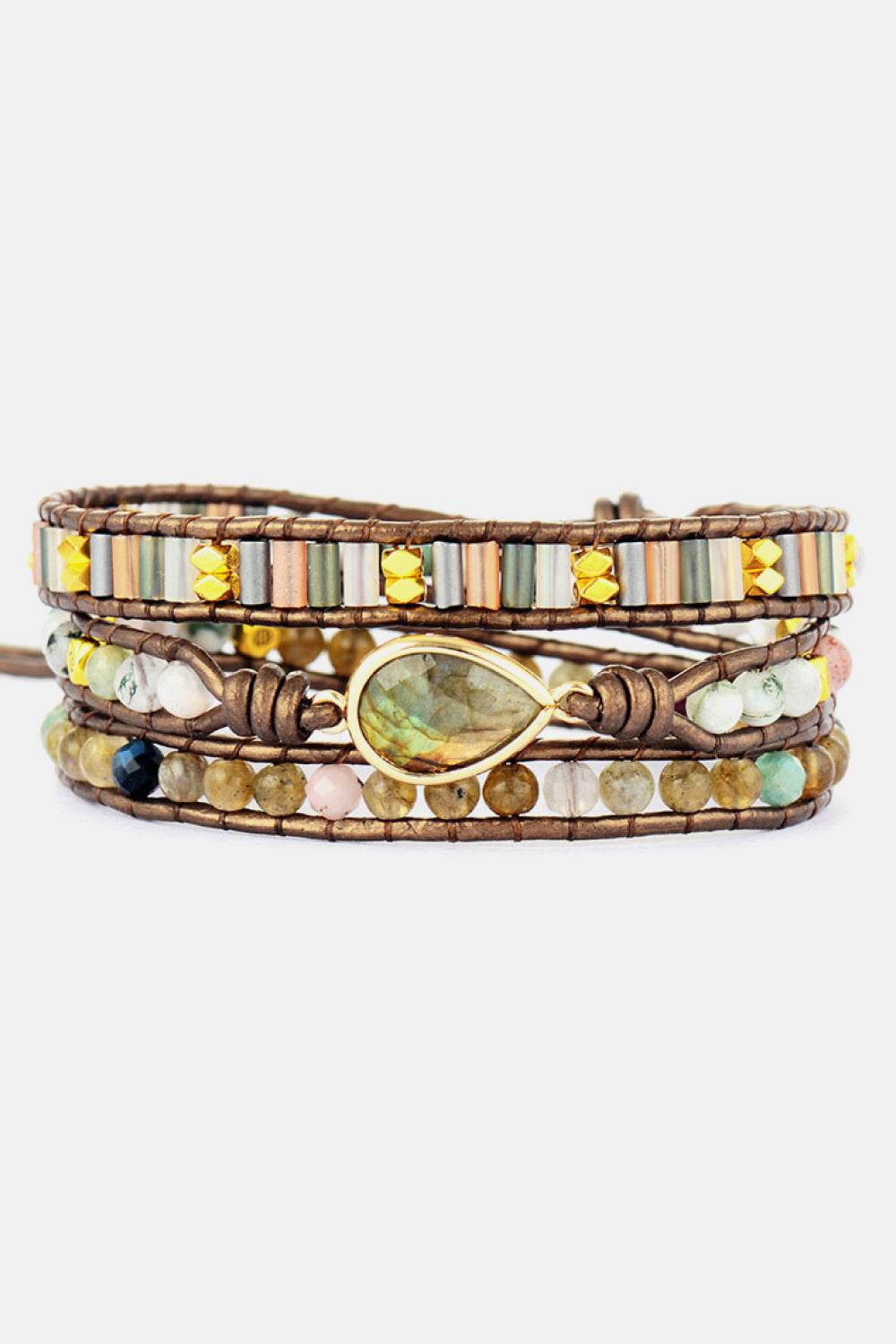 Handmade Triple Layer Beaded Bracelet - ELY VESSA LLC