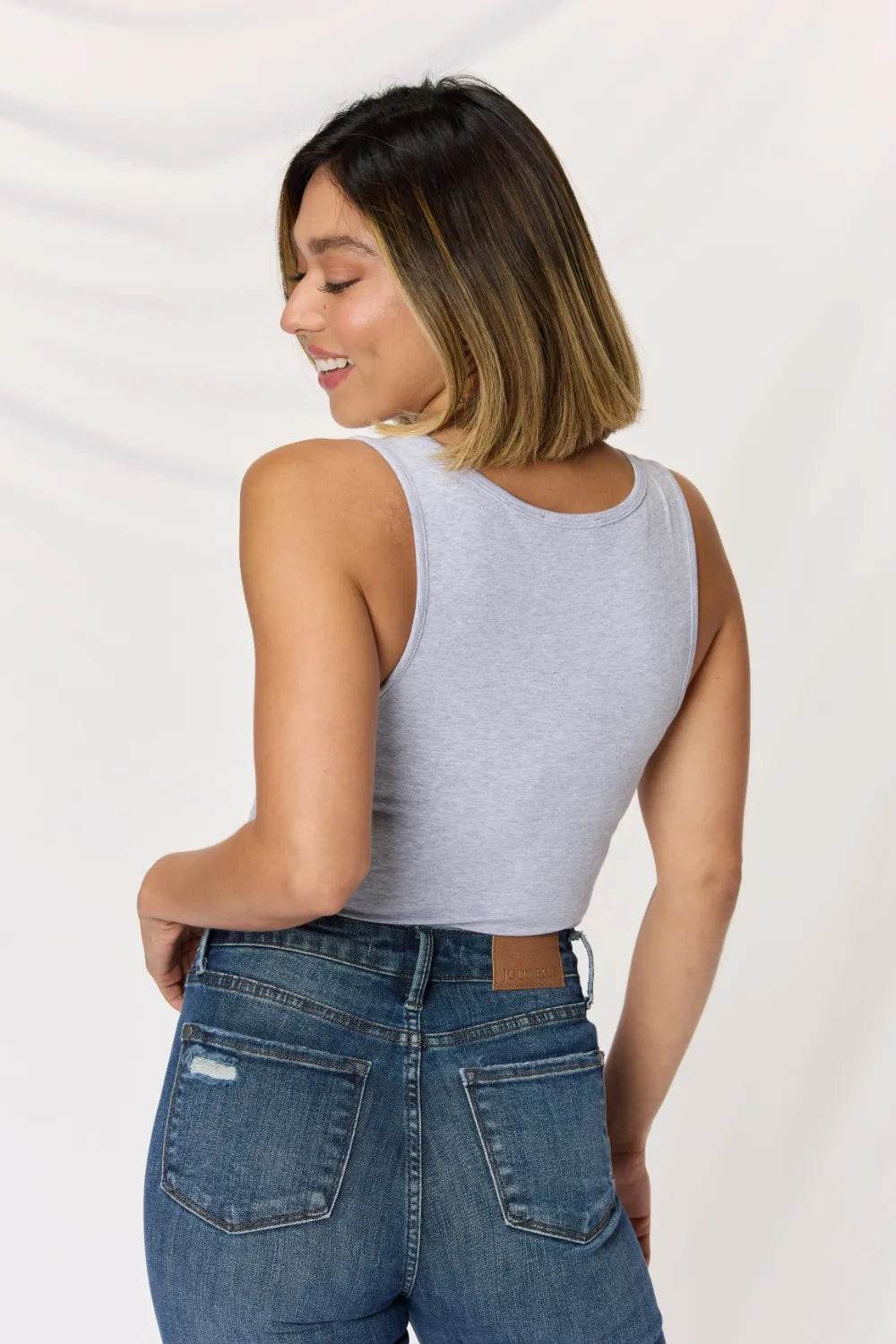 Zenana Square Neck Wide Strap Cropped Cami - ELY VESSA LLC