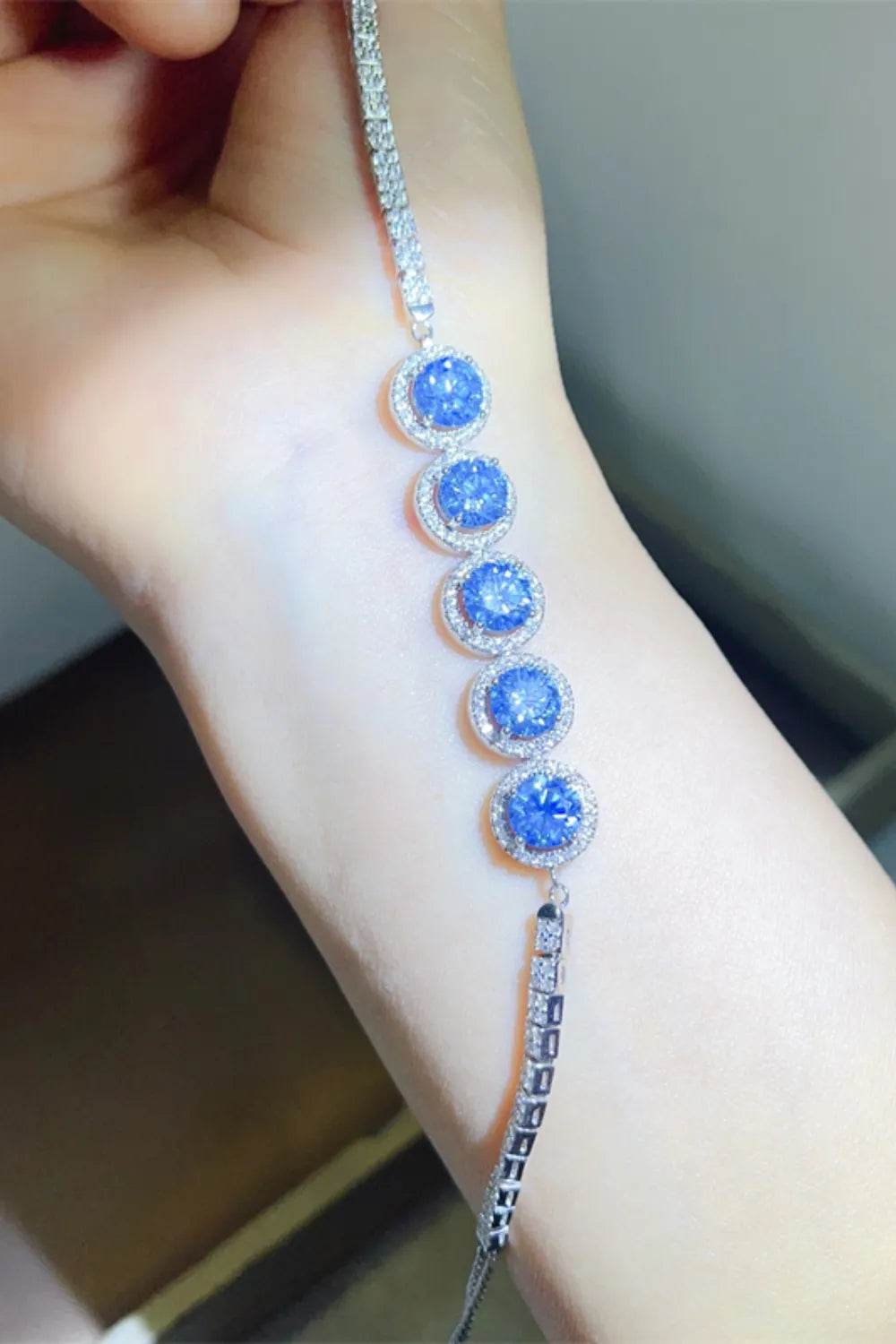 5 Carat Moissanite 925 Sterling Silver Bracelet - ELY VESSA LLC