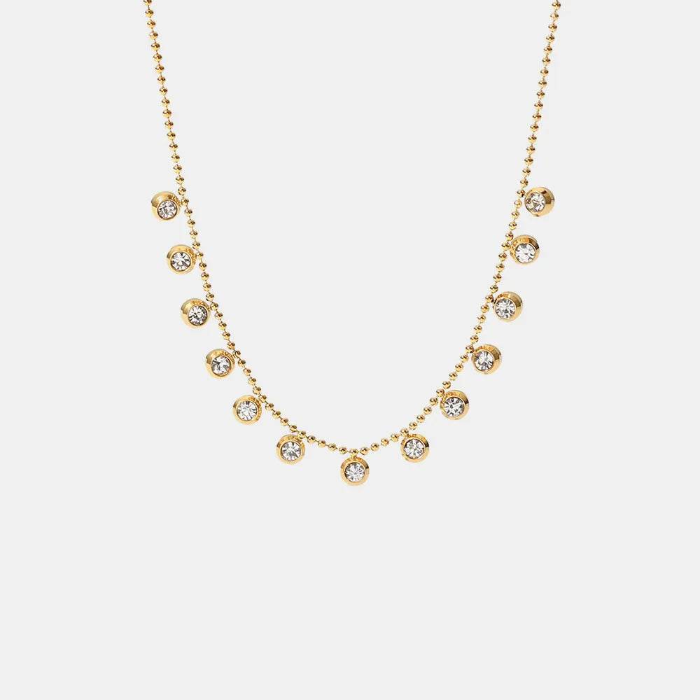 Zircon 18K Gold-Plated Necklace - ELY VESSA LLC