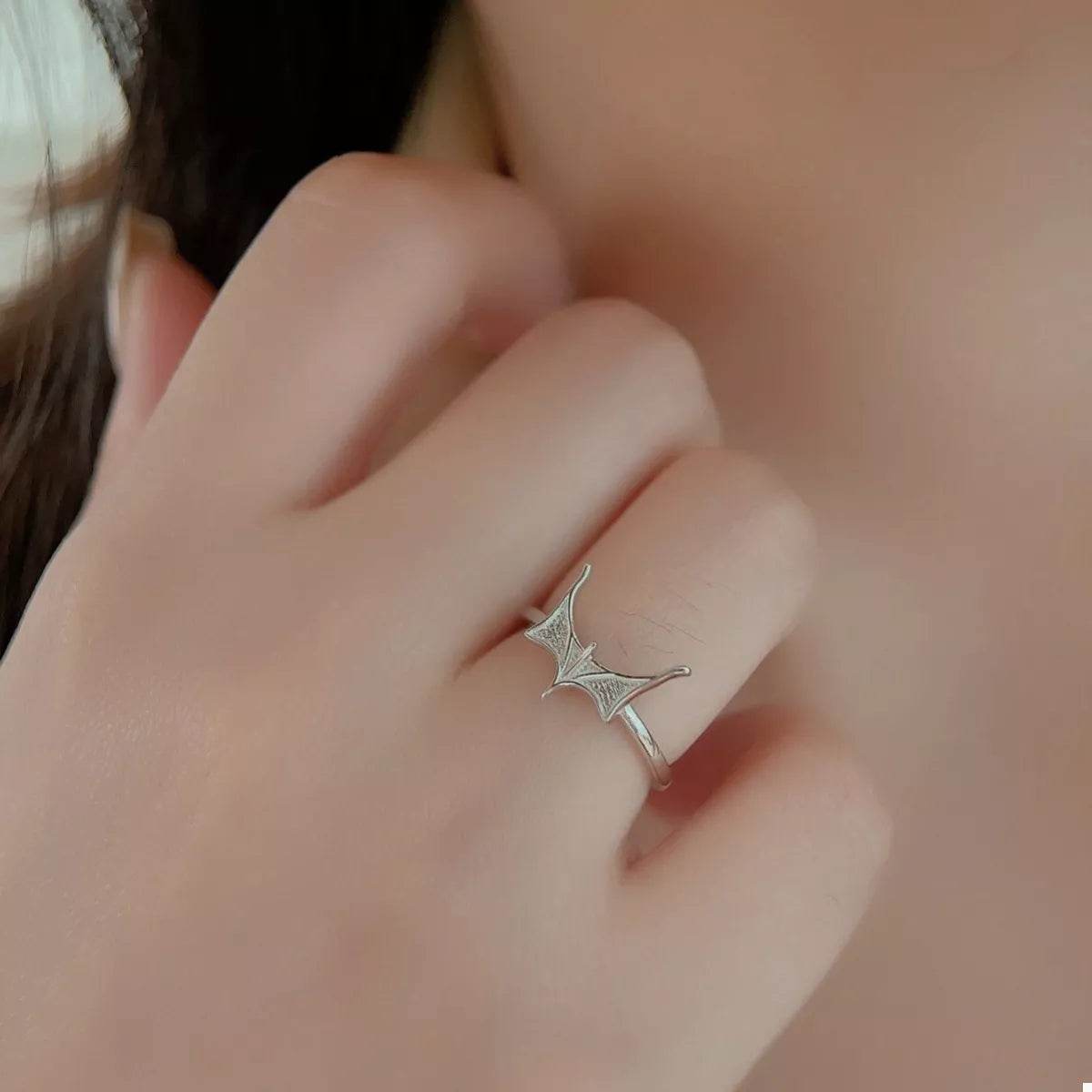 925 Sterling Silver Bat Ring - ELY VESSA LLC