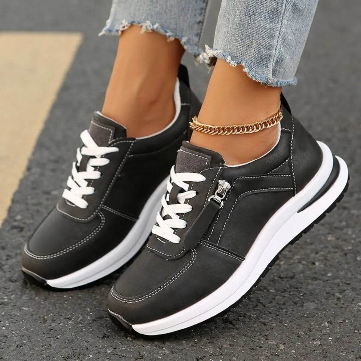 Lace Up Platform Athletic - ELY VESSA LLC