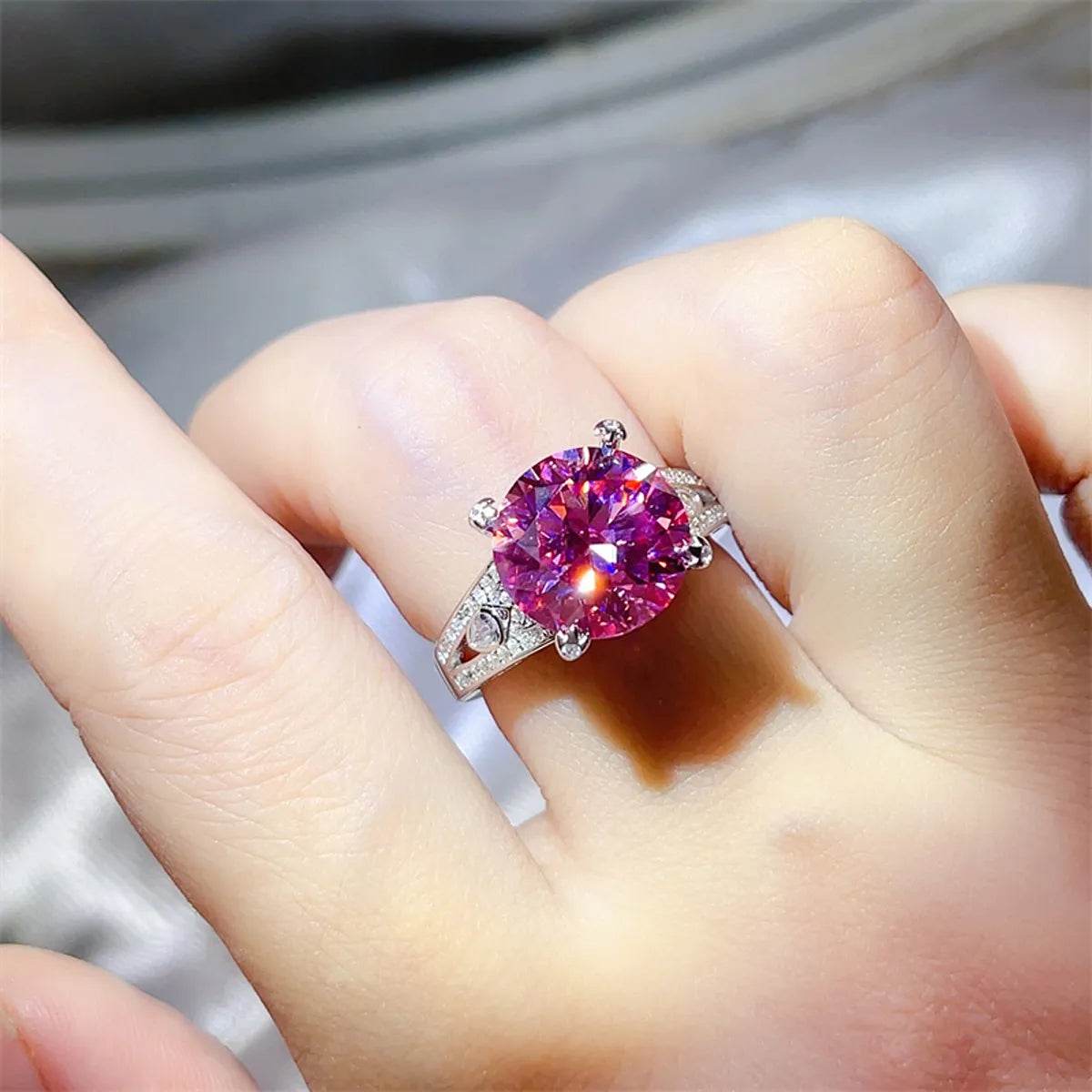 5 Carat Moissanite 925 Sterling Silver Ring - ELY VESSA LLC