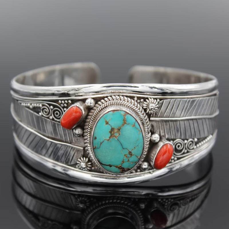 Turquoise Open Bracelet - ELY VESSA LLC