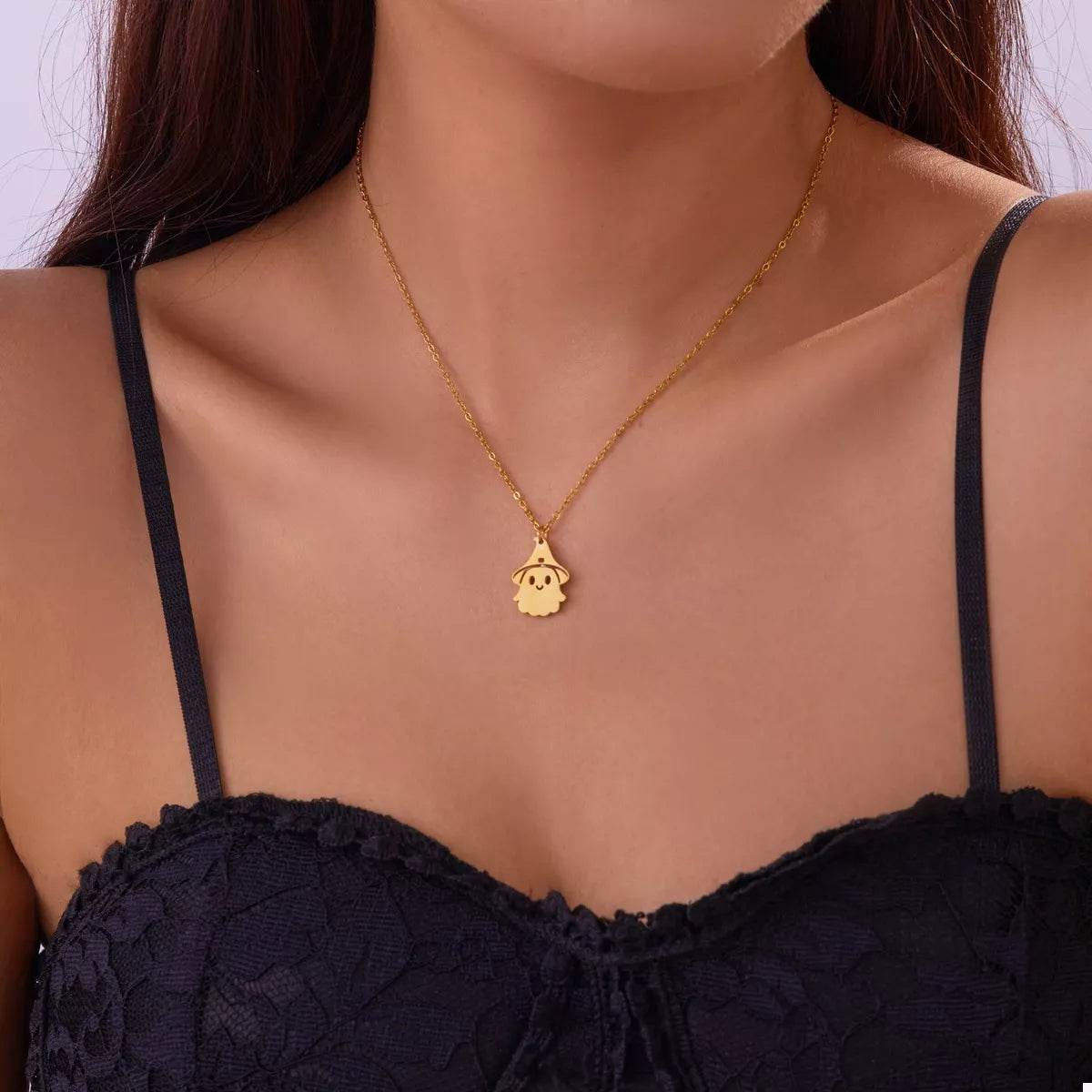 Halloween Ghost Pendant Necklace - ELY VESSA LLC