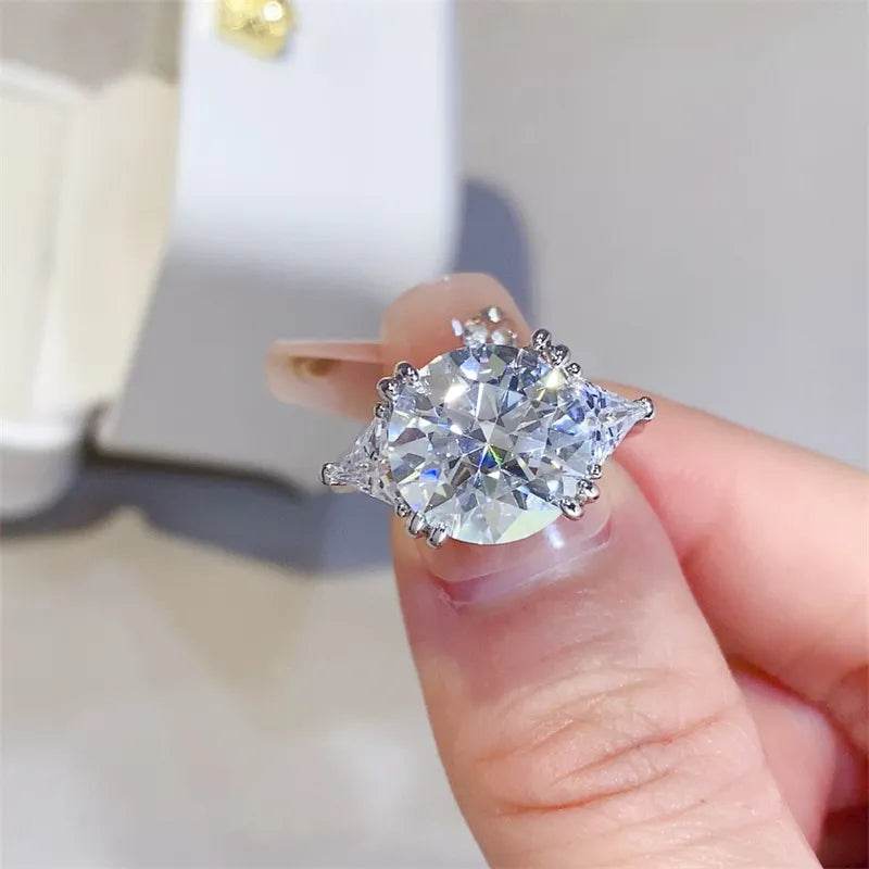 5 Carat Moissanite 925 Sterling Silver Ring - ELY VESSA LLC