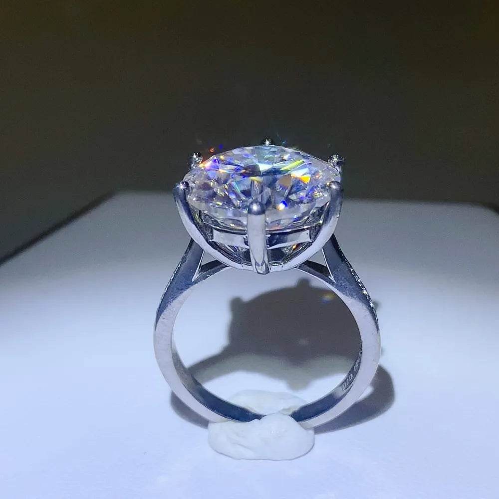 10 Carat Moissanite 925 Sterling Silver Ring - ELY VESSA LLC