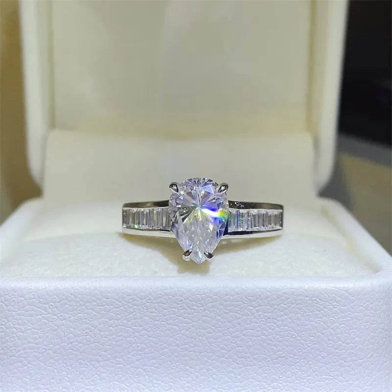 3 Carat Moissanite 925 Sterling Silver Ring - ELY VESSA LLC