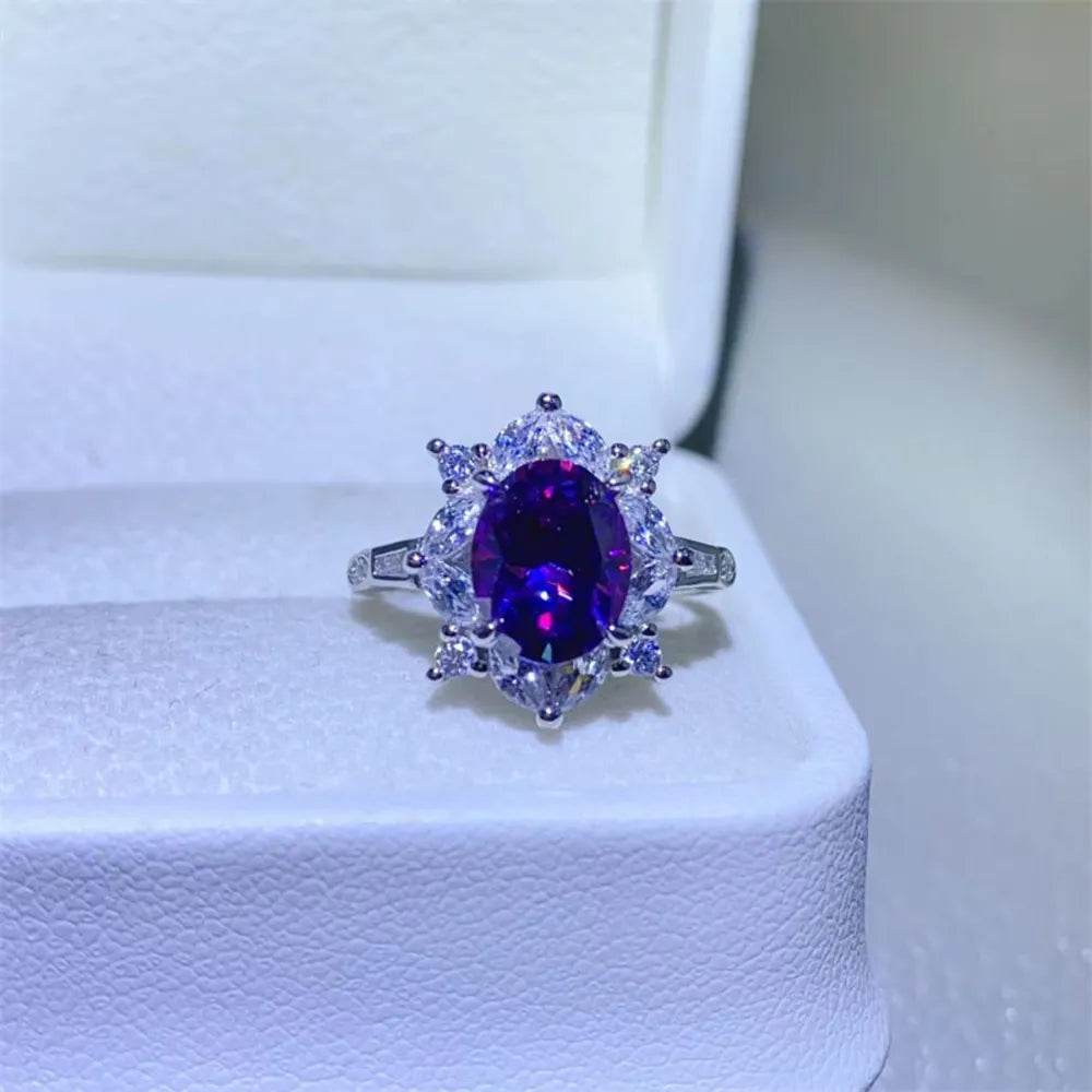 2 Carat Moissanite 925 Sterling Silver Ring - ELY VESSA LLC